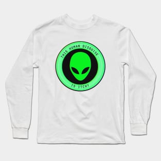 Green Alien In Disguise Long Sleeve T-Shirt